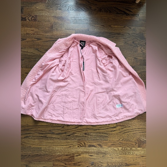 River Island Pink Tweed Blazer – Elegant Chanel-Inspired Style NWT - Picture 9 of 14